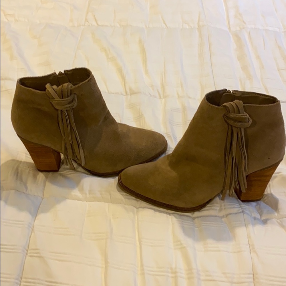 DV Dolce Vita Tassel Suede Ankle Boots